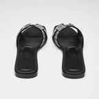 Hermes Limited Edition Silver Embroidered Oran Sandals Size 35