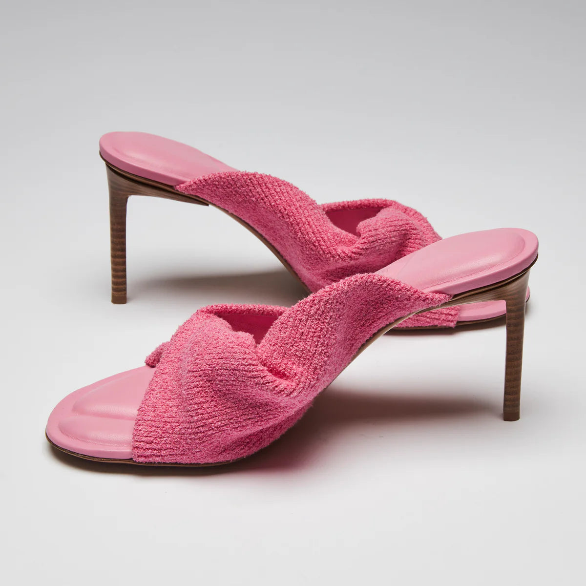 Jacquemus Pink 'Les Mules Bagnu' Heeled Sandals Size 40