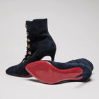 Christian Louboutin Dark Navy Lady Darby Ankle Boots Size 40