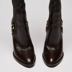 LV Brown Canvas and Leather Boots Size 37 Coeur Cult Core