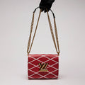 LV Red Twist Leather Crossbody Bag W/ Gold LV Lock Coeur Cult Core