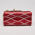 LV Red Twist Leather Crossbody Bag W/ Gold LV Lock Coeur Cult Core