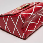 LV Red Twist Leather Crossbody Bag W/ Gold LV Lock Coeur Cult Core