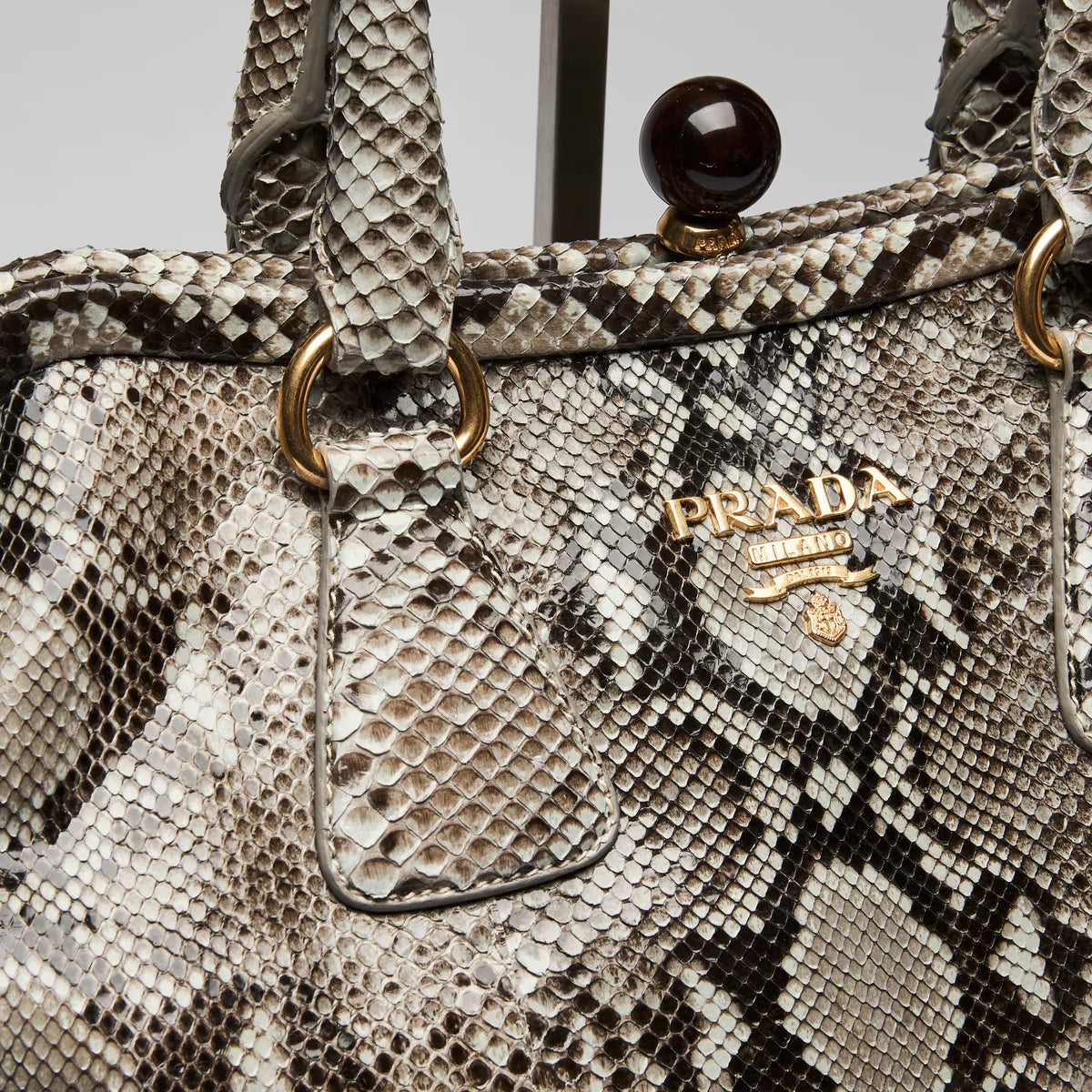 Python Leather Handbag
