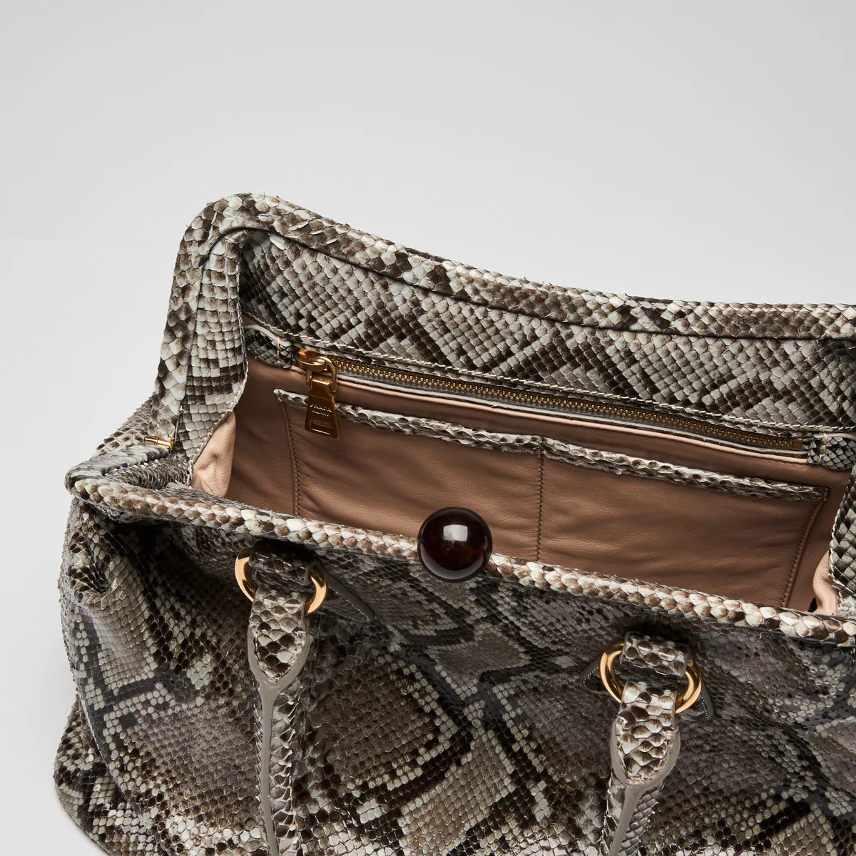 Python Leather Handbag