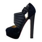 Christian Louboutin Bye Bye Suede Booties 37 Coeur Cult Core