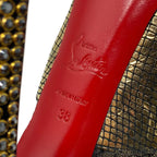 Christian Louboutin Gold Aeronotoc Booties 38 Coeur Cult Core