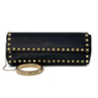 Valentino Black Rockstud Bracelet Clutch Coeur Cult Core