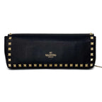 Valentino Black Rockstud Bracelet Clutch Coeur Cult Core