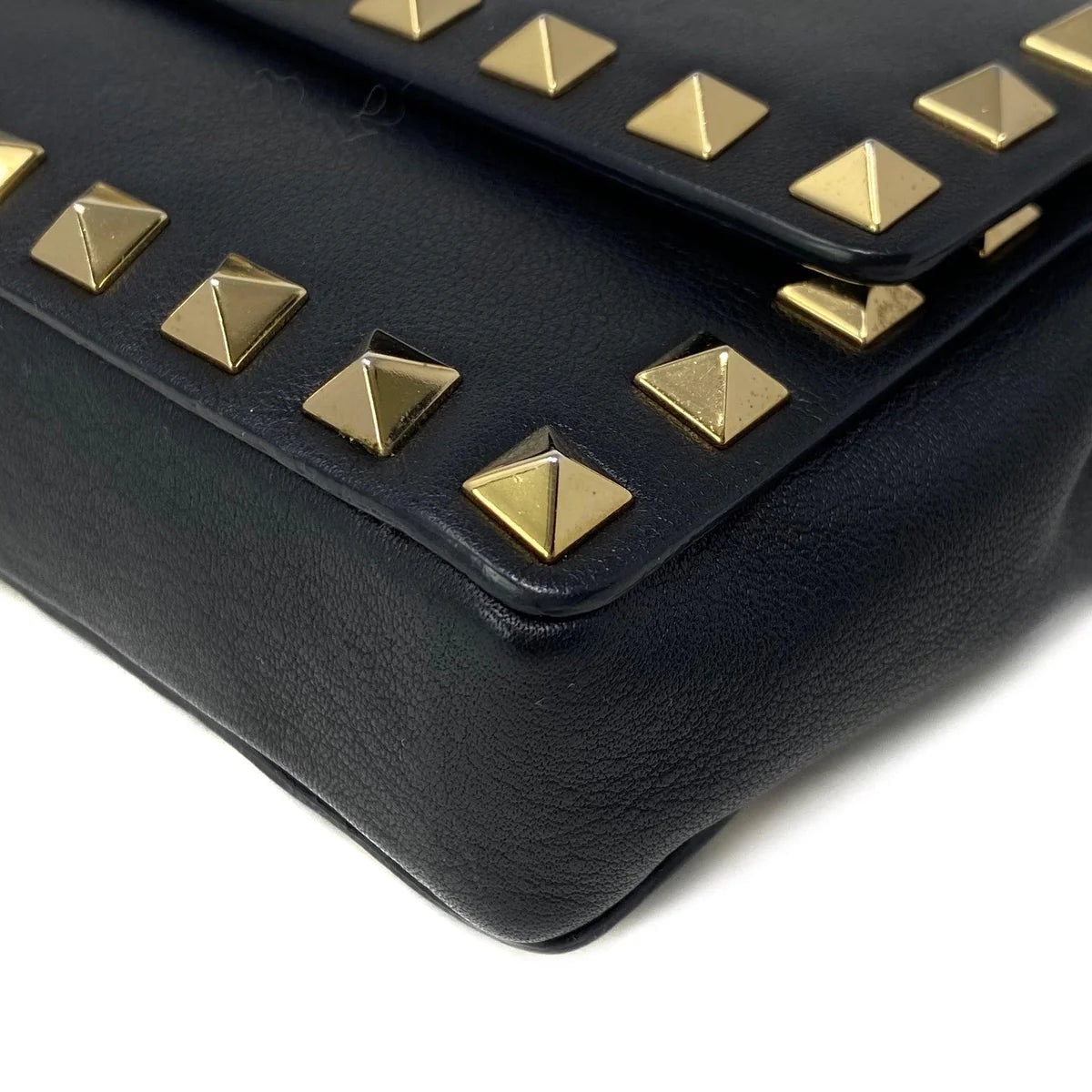 Valentino Black Rockstud Bracelet Clutch Coeur Cult Core