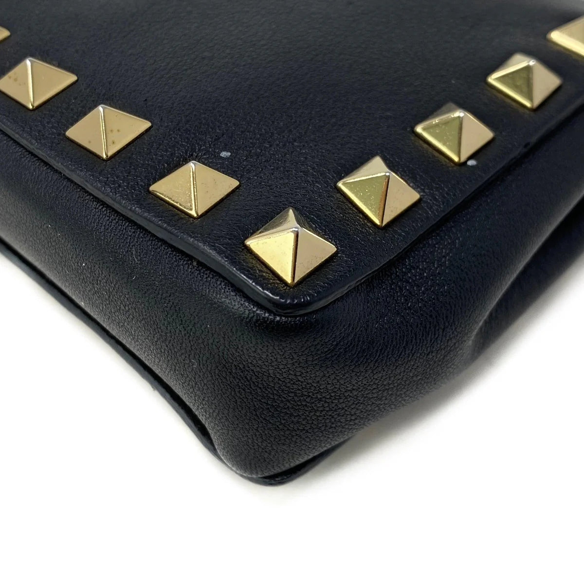 Valentino Black Rockstud Bracelet Clutch Coeur Cult Core