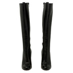 Christian Louboutin Black Long Fifi Boots 100mm 35.5 Coeur Cult Core