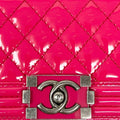 Chanel Pink Patent Small Boy Bag Coeur Cult Core