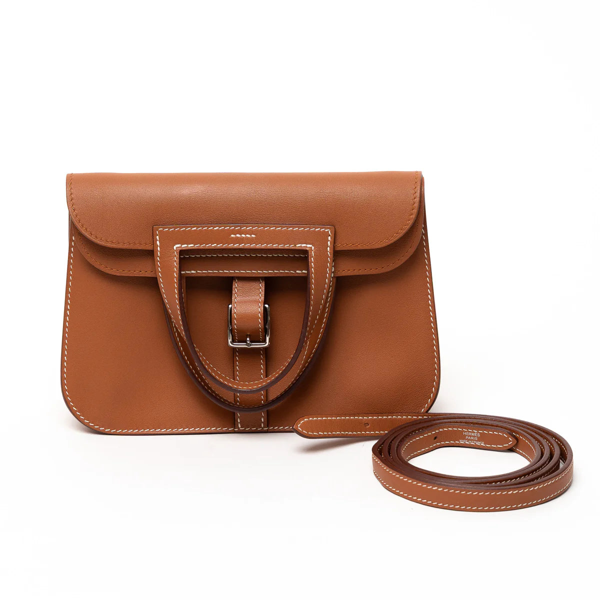 Gold Swift Leather Halzan Mini Bag 22