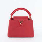 Scarlett Red Taurillon Leather Capucines Mini Handbag