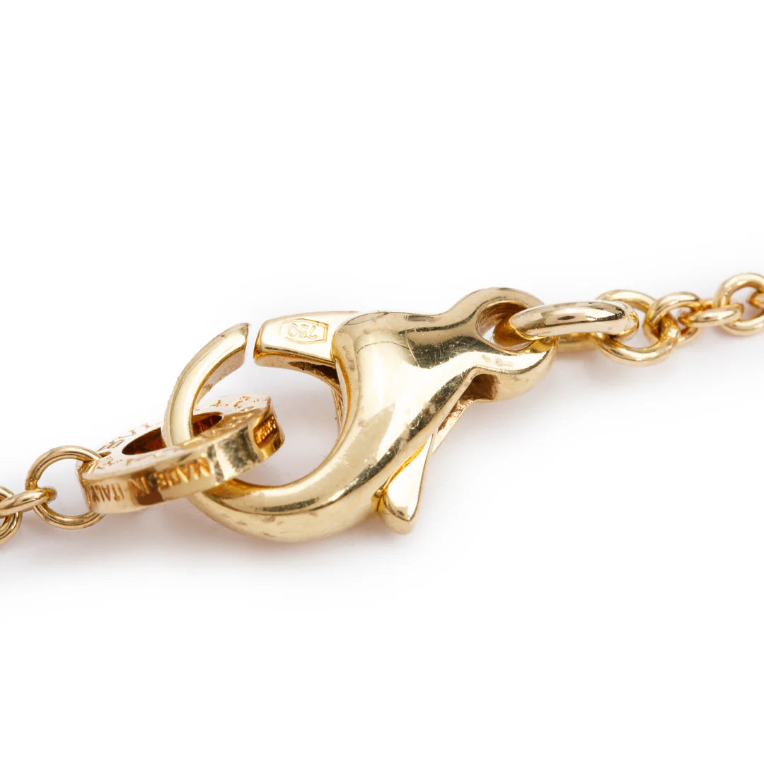 BVLGARI 18k Yellow Gold Diamond B.Zero1 Element Tassel Pendant Necklace