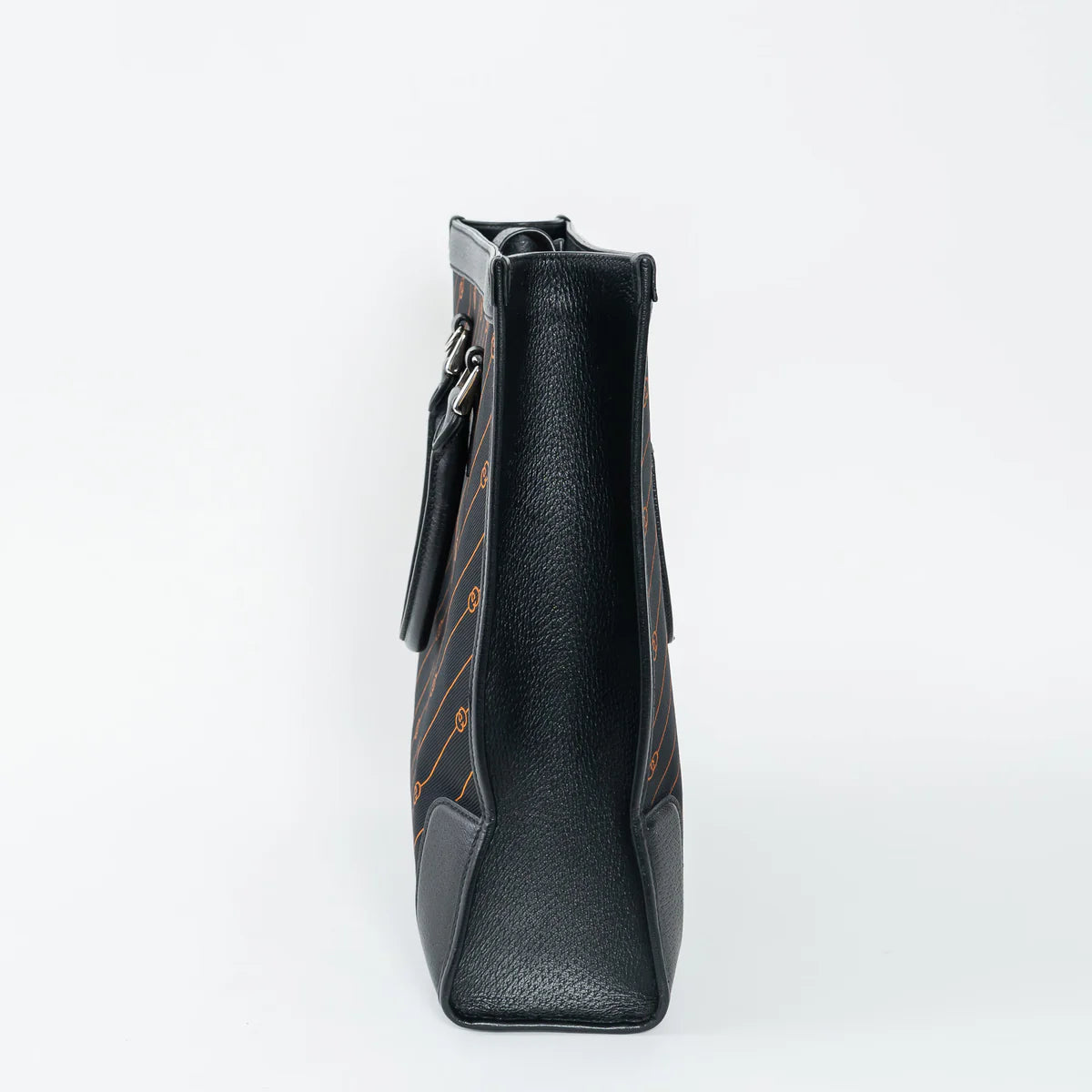 Black and Orange GG Jacquard Canvas Tote