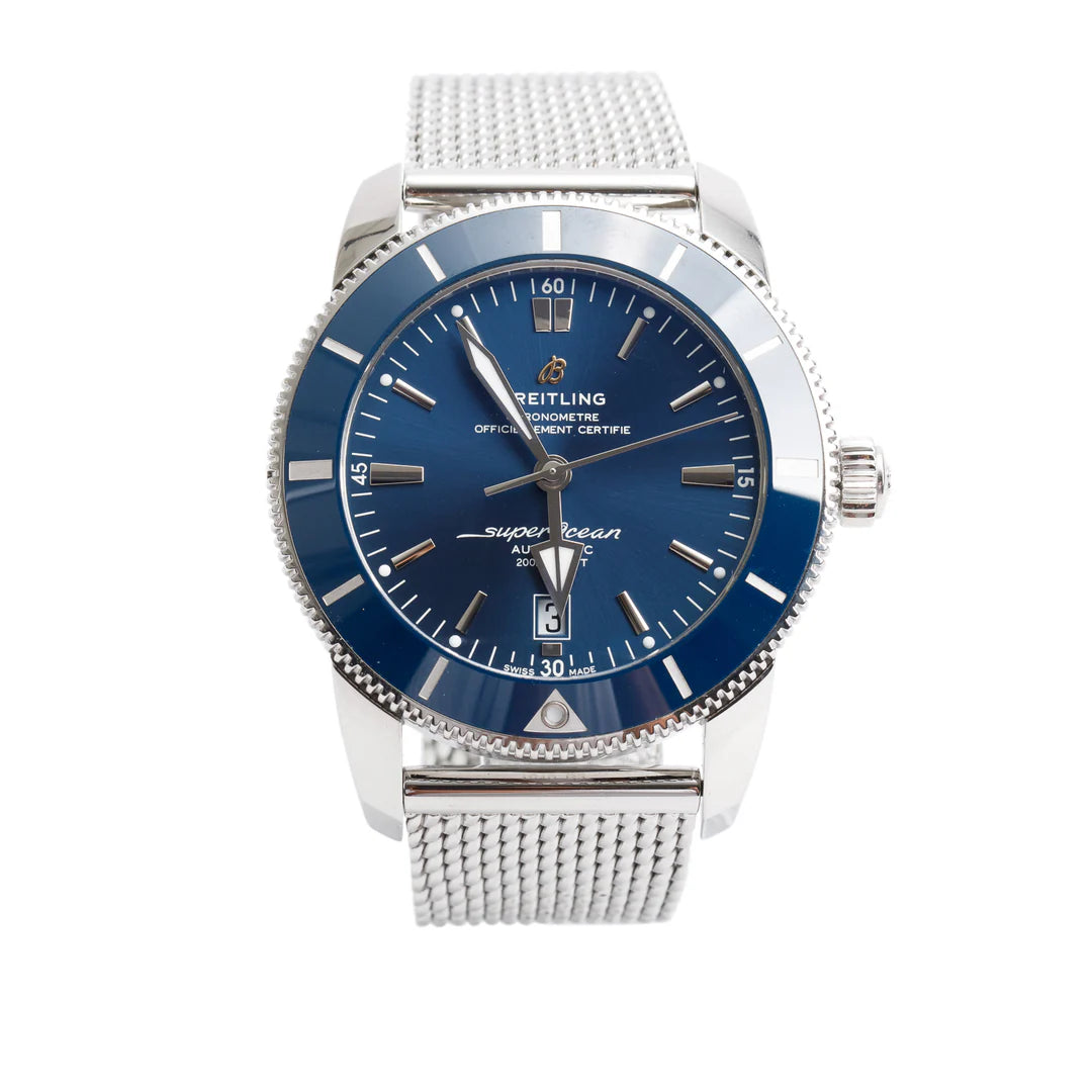 Stainless Steel Superocean Heritage B20 46 MM Automatic Watch Blue Dial AB2020 w/ Box &amp; Papers