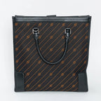 Black and Orange GG Jacquard Canvas Tote