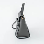Grained Calfskin Grey Mini Belt Bag