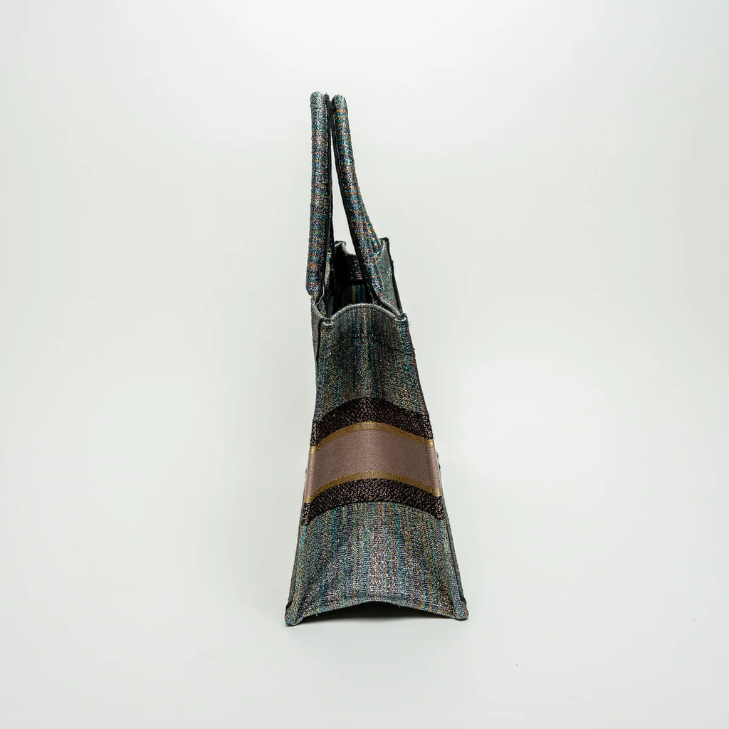 Metallic Multicolour Lurex Medium Book Tote