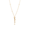 BVLGARI 18k Yellow Gold Diamond B.Zero1 Element Tassel Pendant Necklace