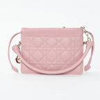 Pink Cannage Lambskin Leather Lady Dior Milly Mini Bag