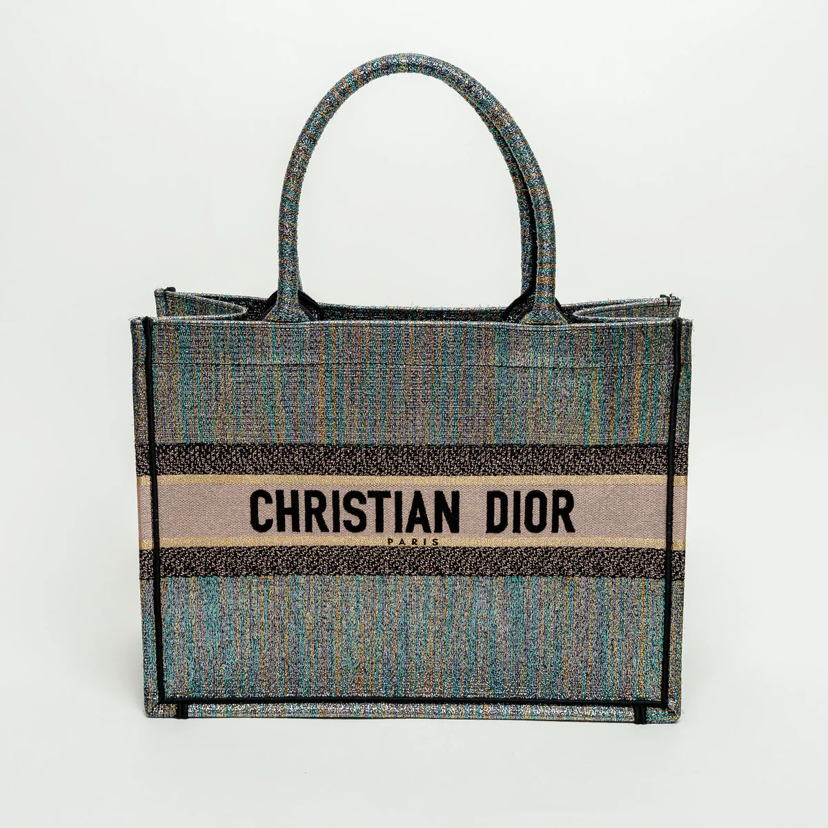 Metallic Multicolour Lurex Medium Book Tote