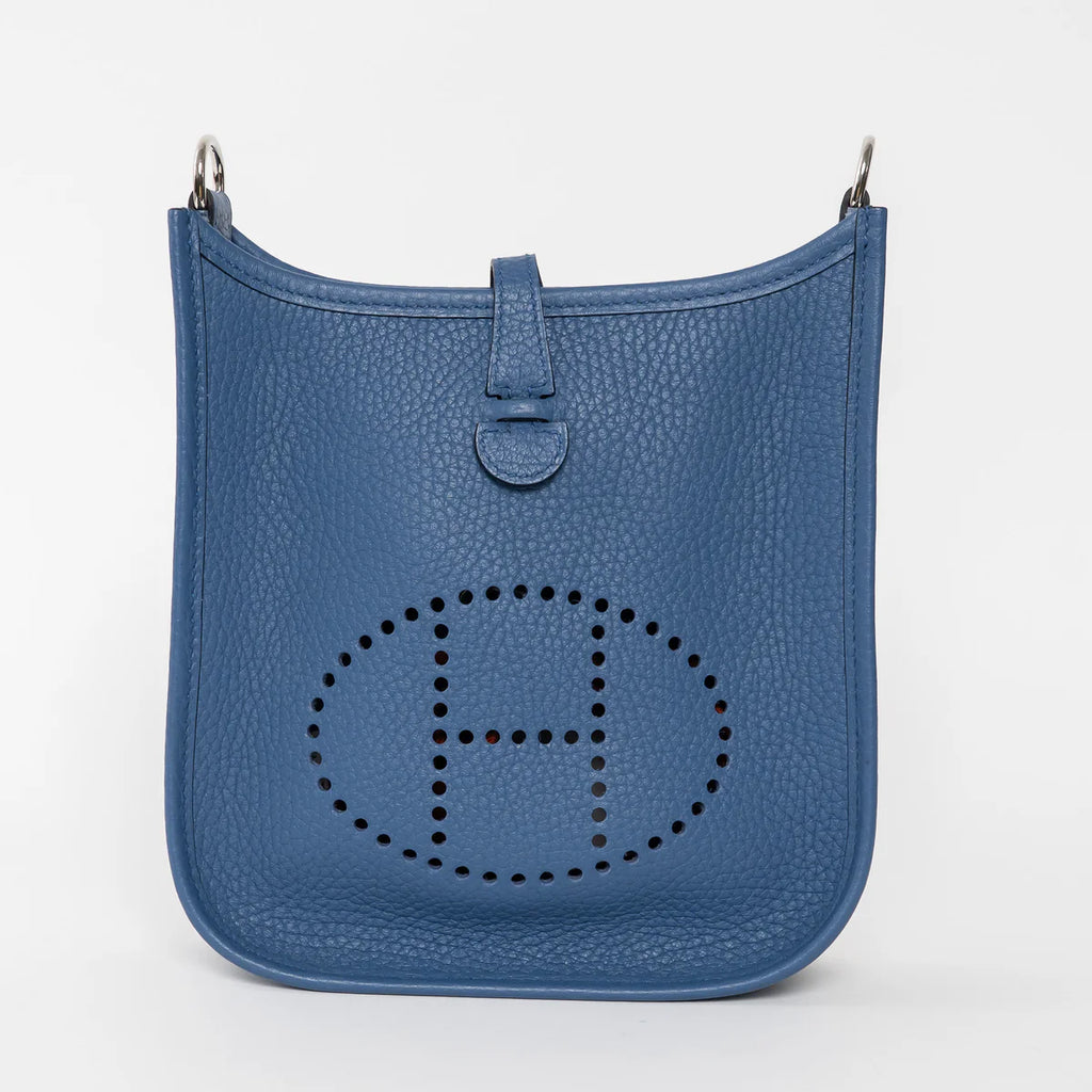 Blue Tie Clemence Leather Mini Evelyne 16