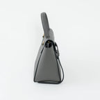 Grained Calfskin Grey Mini Belt Bag