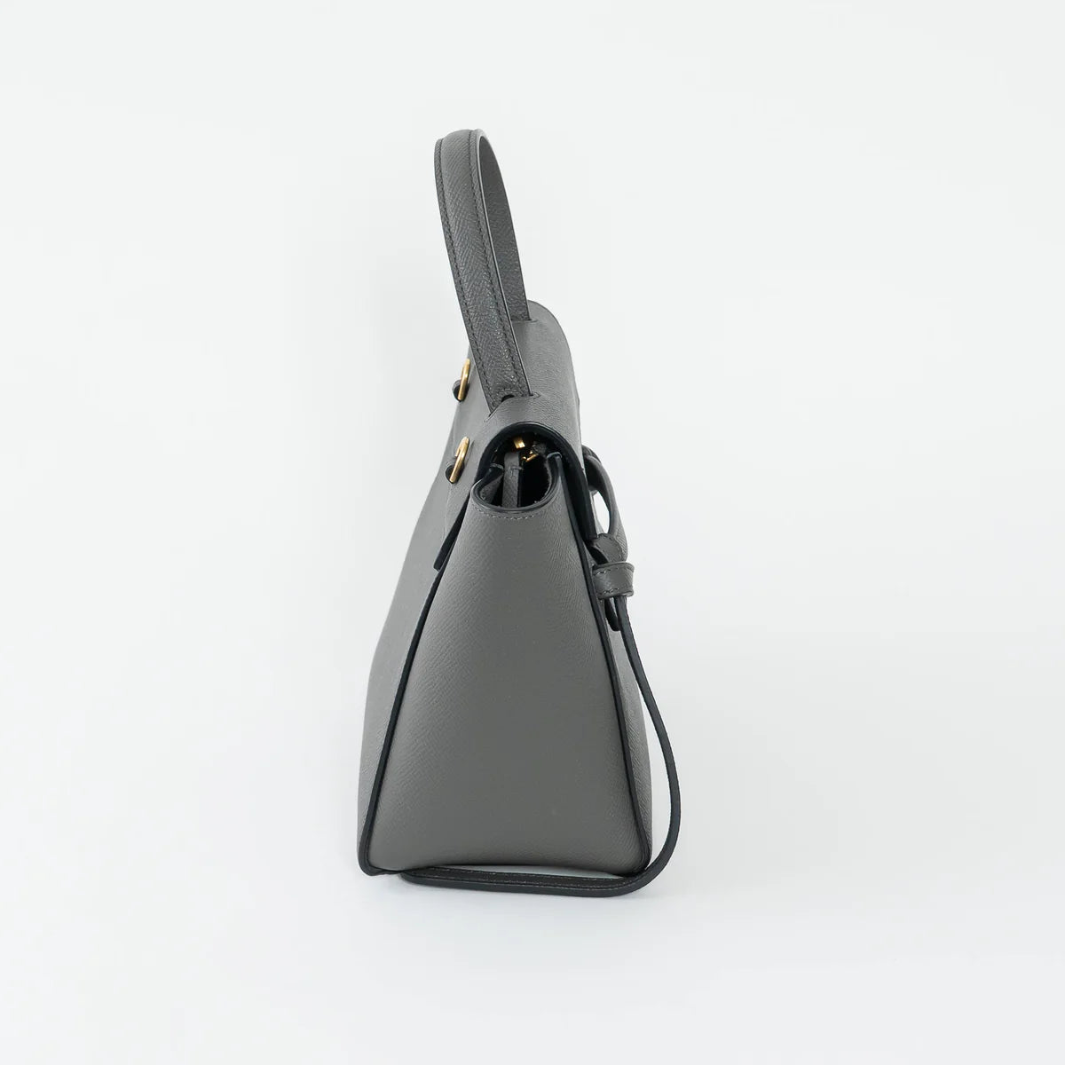 Grained Calfskin Grey Mini Belt Bag