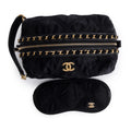 2021 Black Nylon Grosgrain Lifestyle Pouch w/ Sleep Mask &amp; Authenticity Card