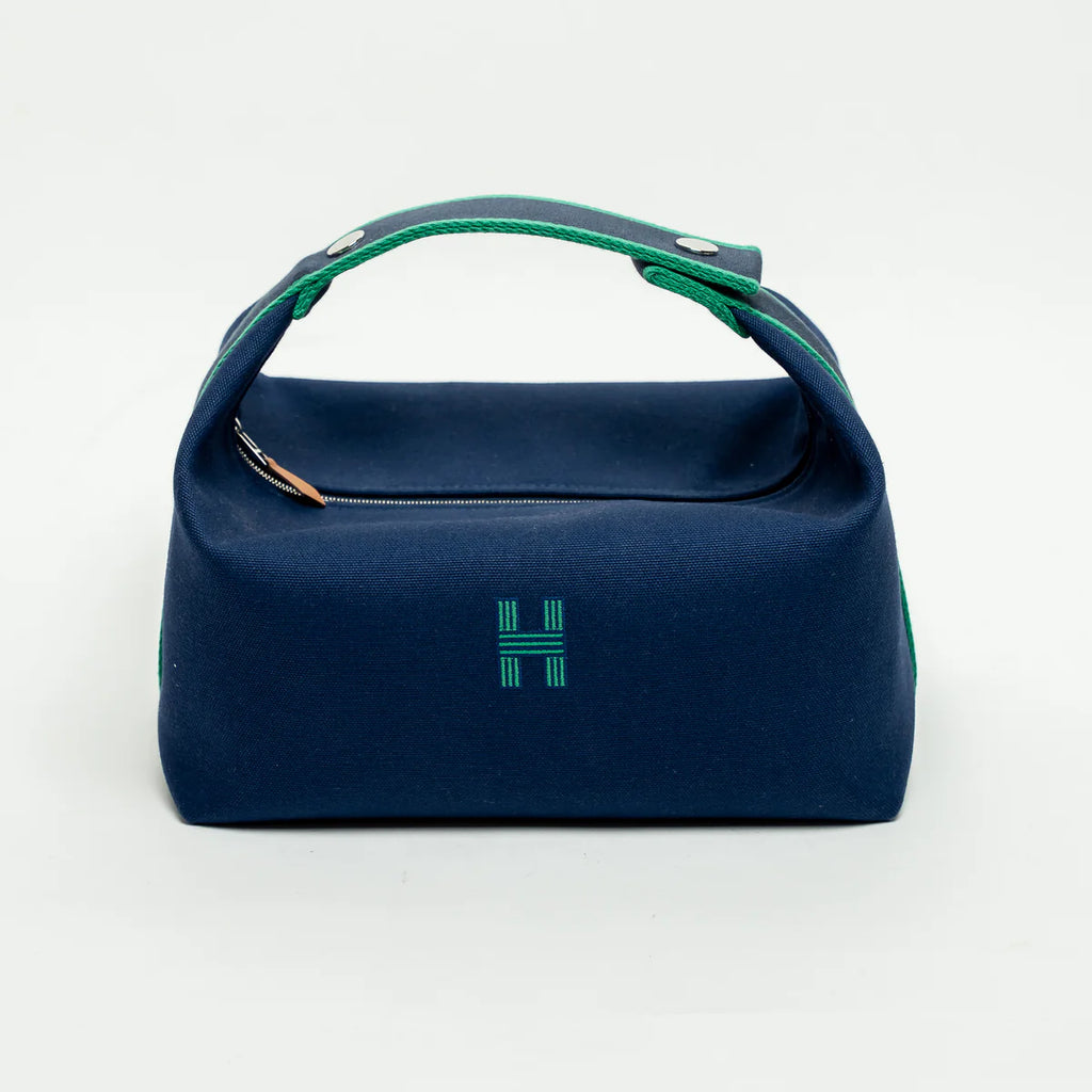Blue Wool Large Bride-A-Brac Handbag