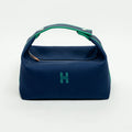 Blue Wool Large Bride-A-Brac Handbag