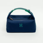 Blue Wool Large Bride-A-Brac Handbag