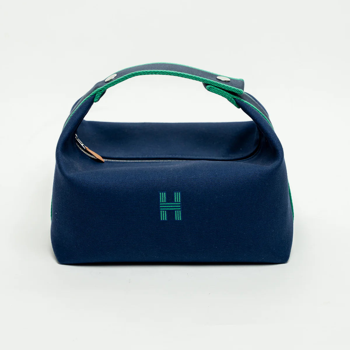Blue Wool Large Bride-A-Brac Handbag