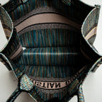 Metallic Multicolour Lurex Medium Book Tote