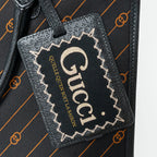 Black and Orange GG Jacquard Canvas Tote