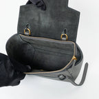 Grained Calfskin Grey Mini Belt Bag