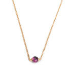 18k Rose Gold Amethyst &amp; Tsavorite M'ama Non M'ama Pendant Necklace w/ Box