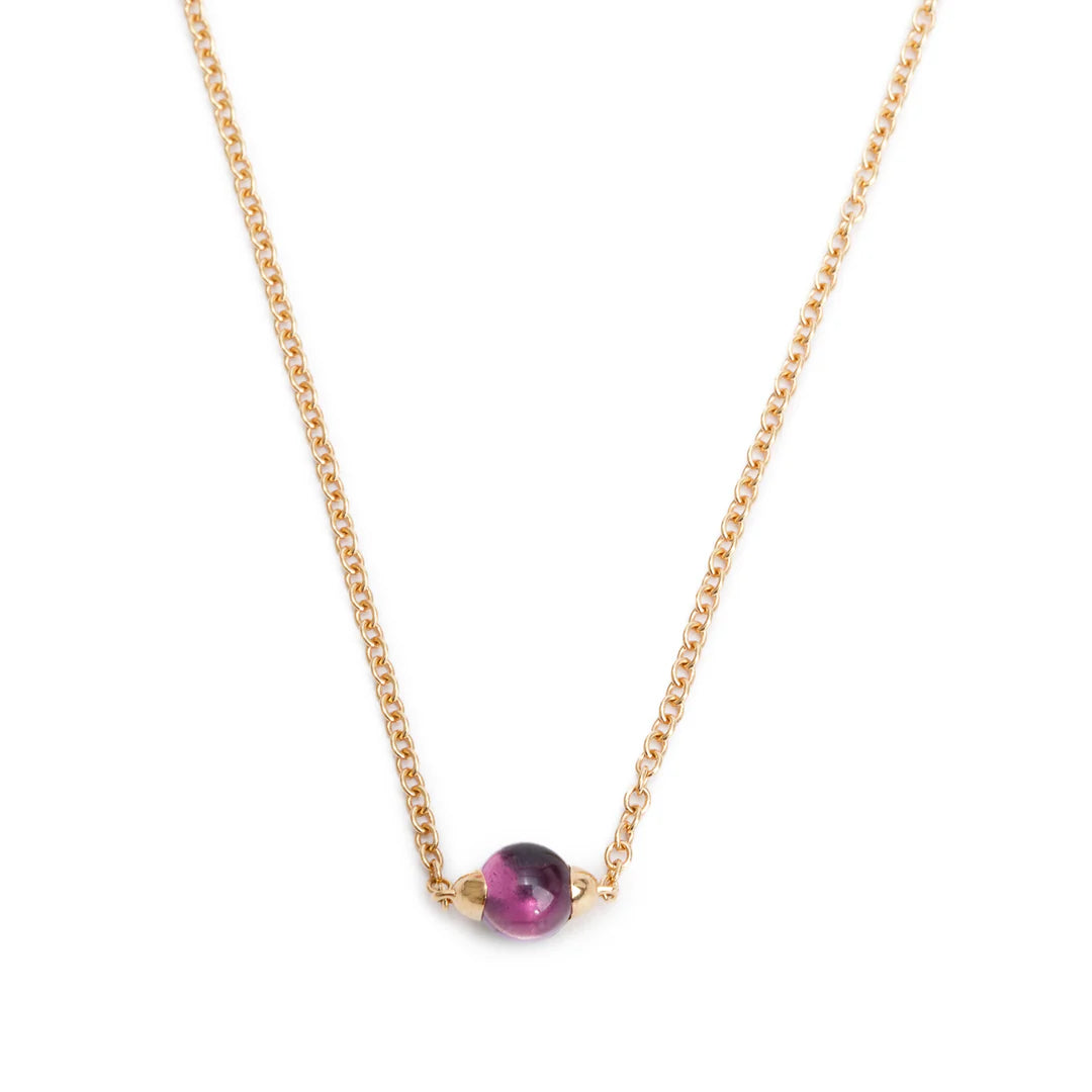 18k Rose Gold Amethyst &amp; Tsavorite M'ama Non M'ama Pendant Necklace w/ Box