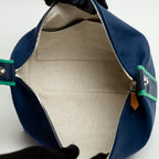 Blue Wool Large Bride-A-Brac Handbag