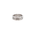 18k White Gold Tank Francaise Ring w/ Box &amp; Certificate