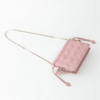 Pink Cannage Lambskin Leather Lady Dior Milly Mini Bag