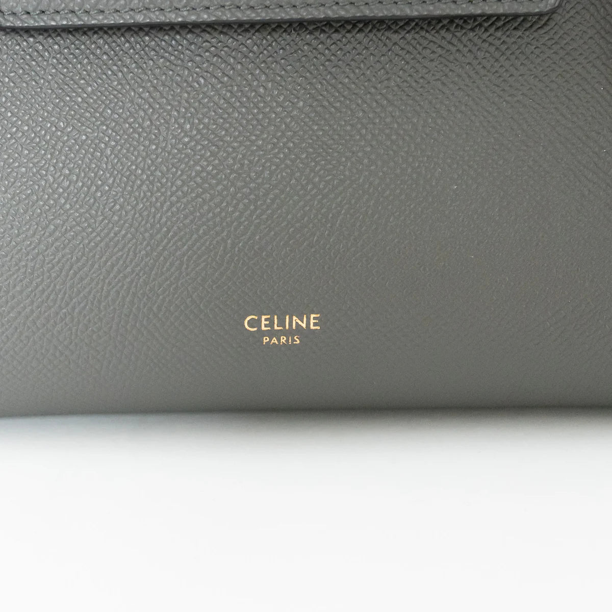 Grained Calfskin Grey Mini Belt Bag