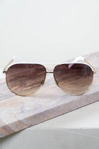 Gold Aviator w/ White Detail Coeur Cult Core