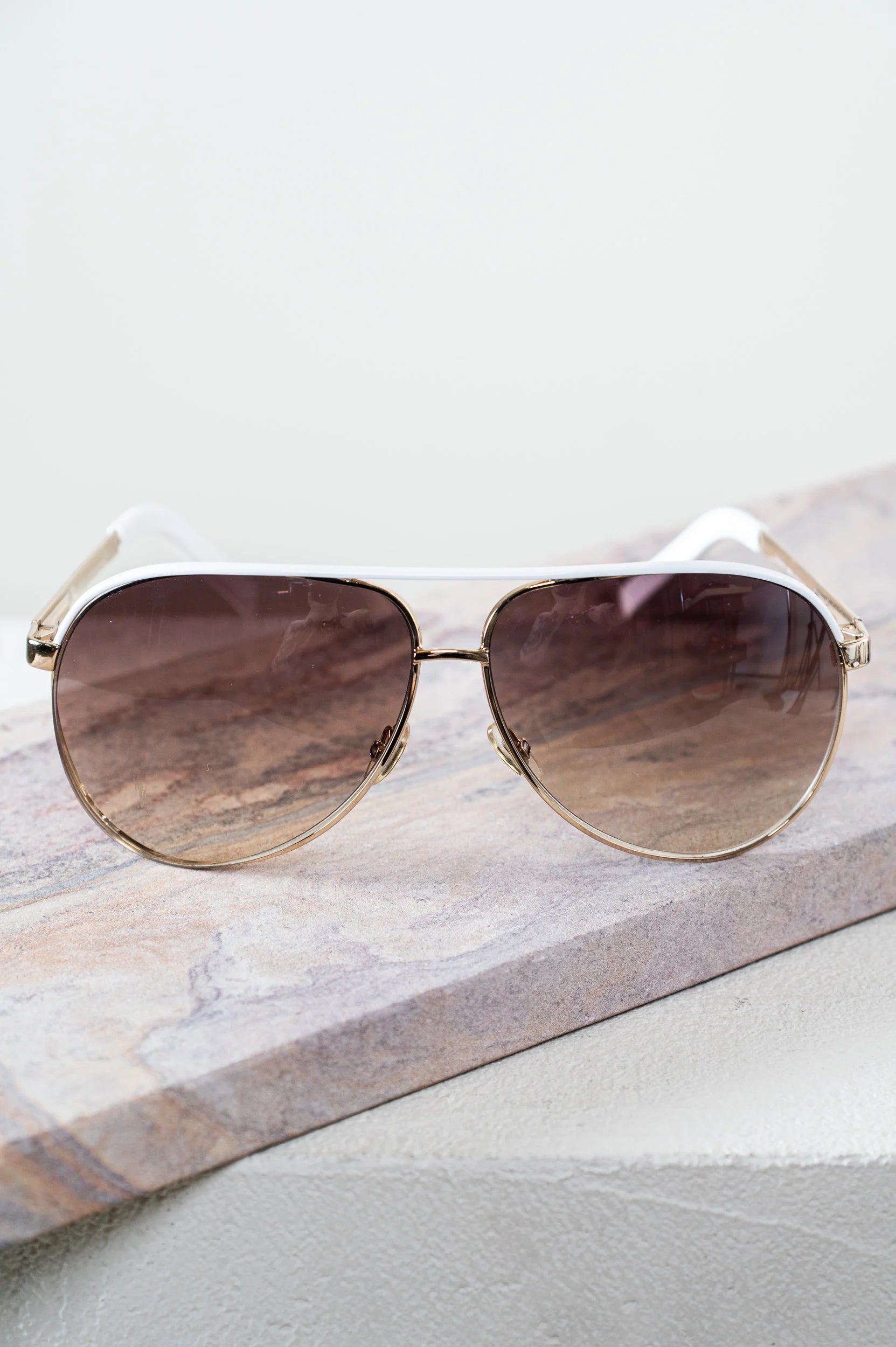 Gold Aviator w/ White Detail Coeur Cult Core