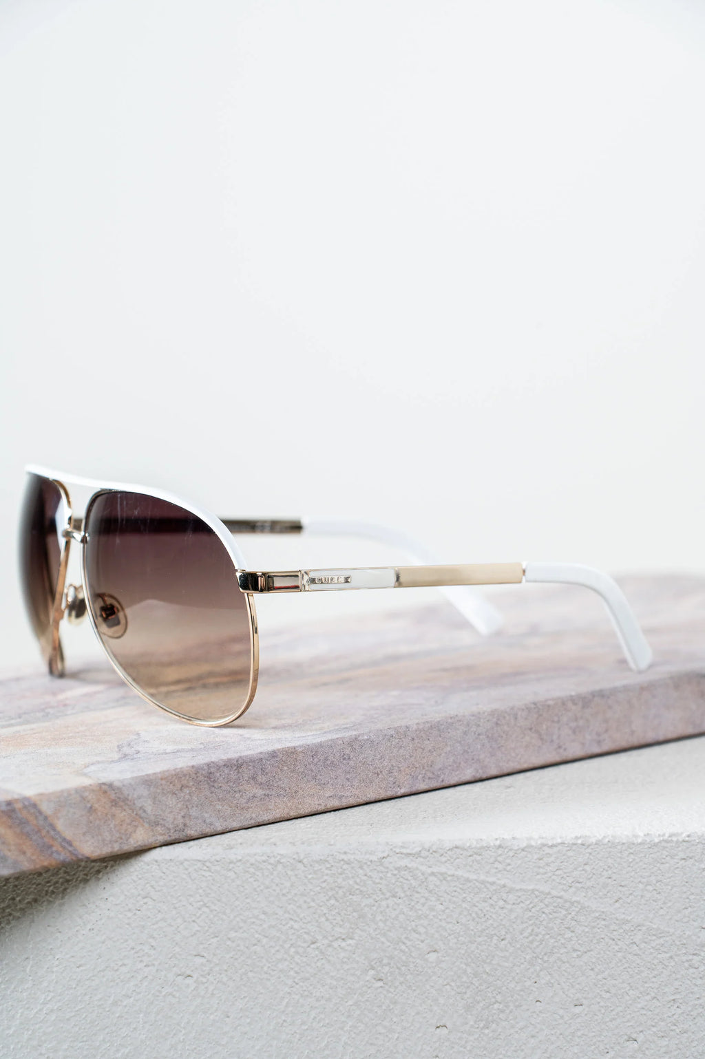 Gold Aviator w/ White Detail Coeur Cult Core