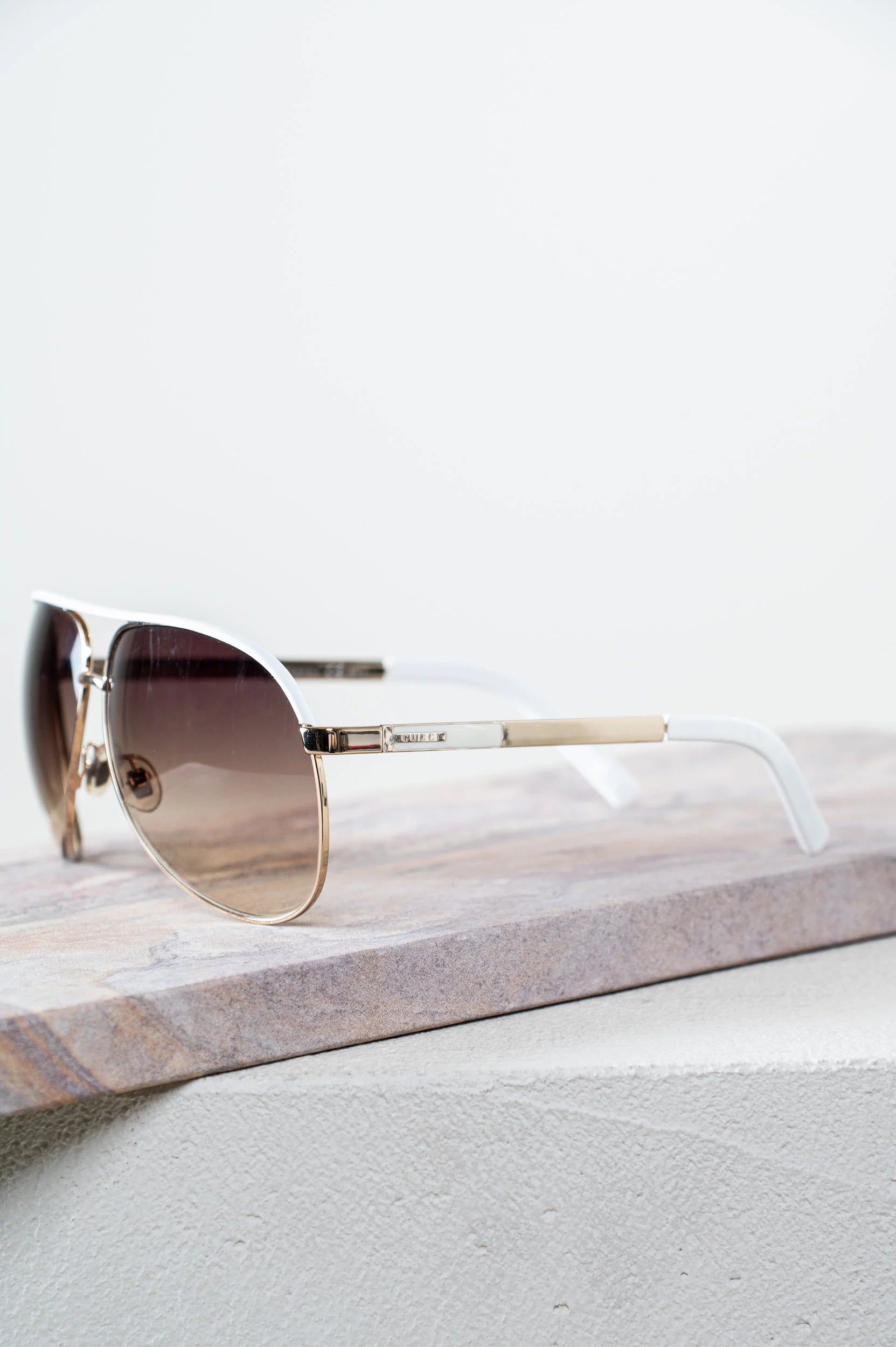 Gold Aviator w/ White Detail Coeur Cult Core