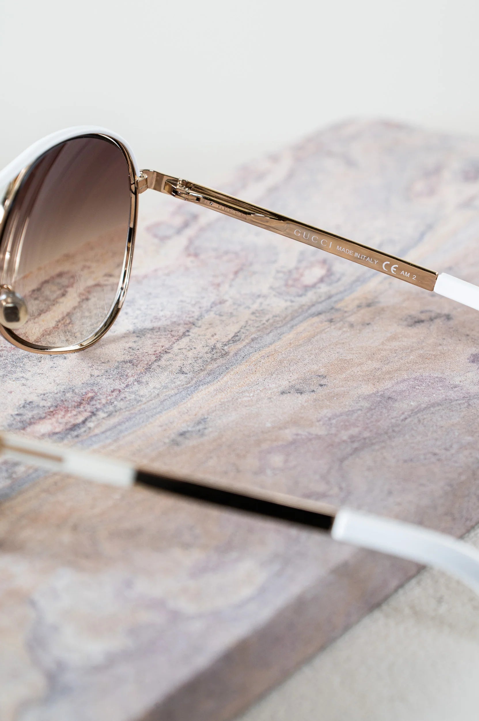 Gold Aviator w/ White Detail Coeur Cult Core